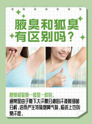 腋臭和狐臭的区别,看完你就懂了